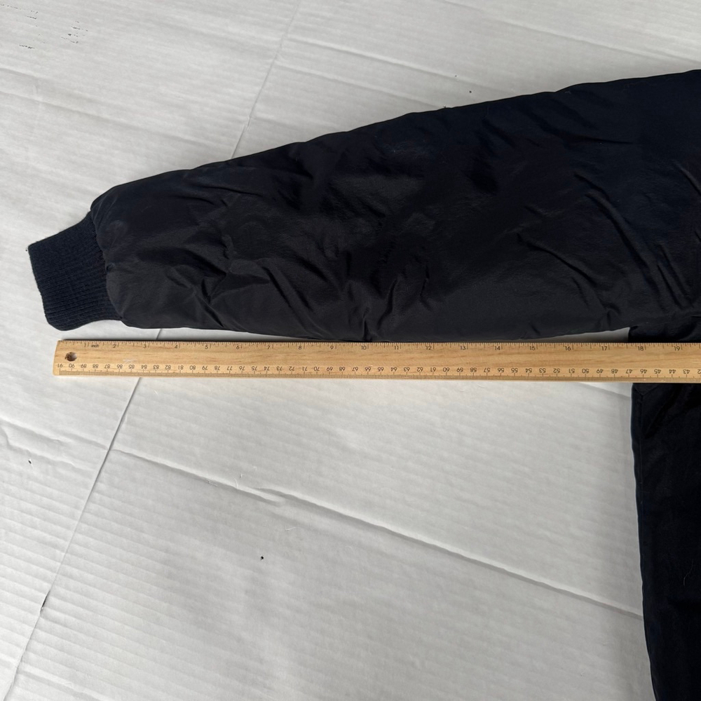 Vintage Olympian Down Ski Jacket Women's M Black 80s 90s Colorblock Puffer Coat - Picture 7 of 10